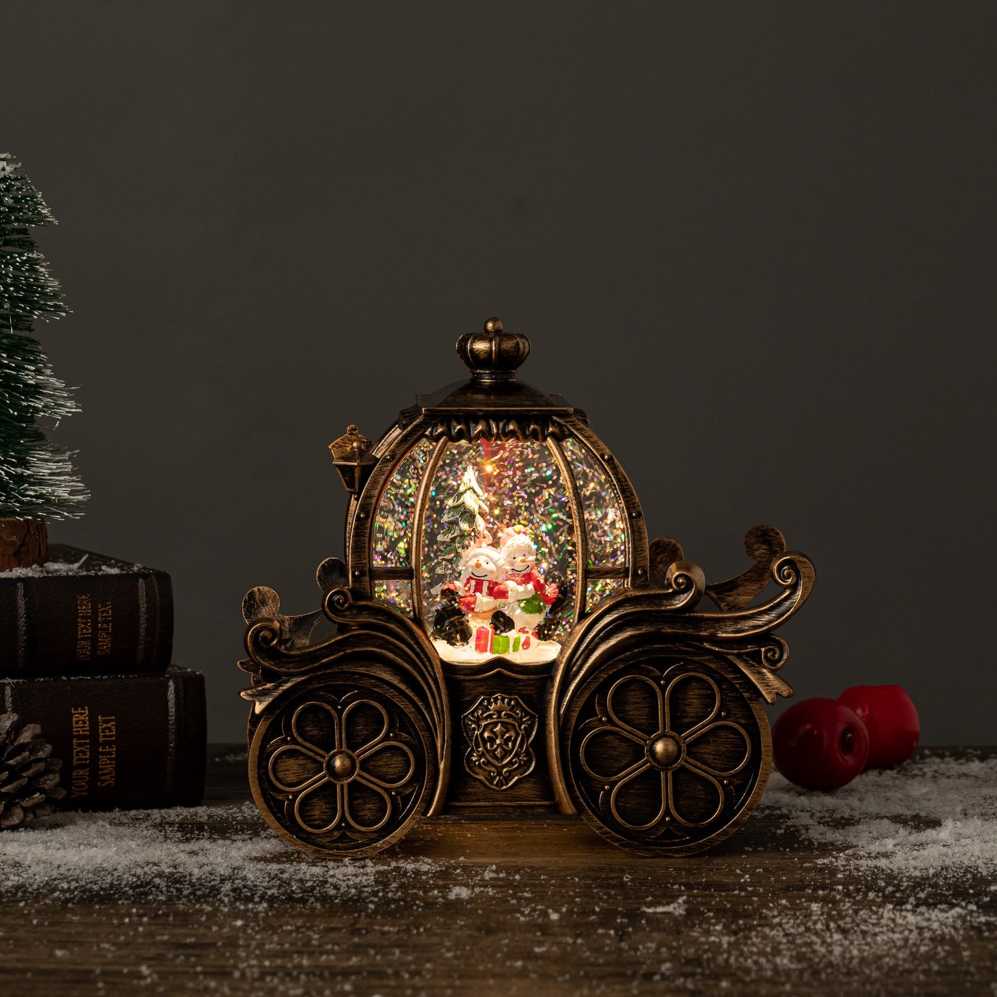Pumpkin Carriage - Snowman