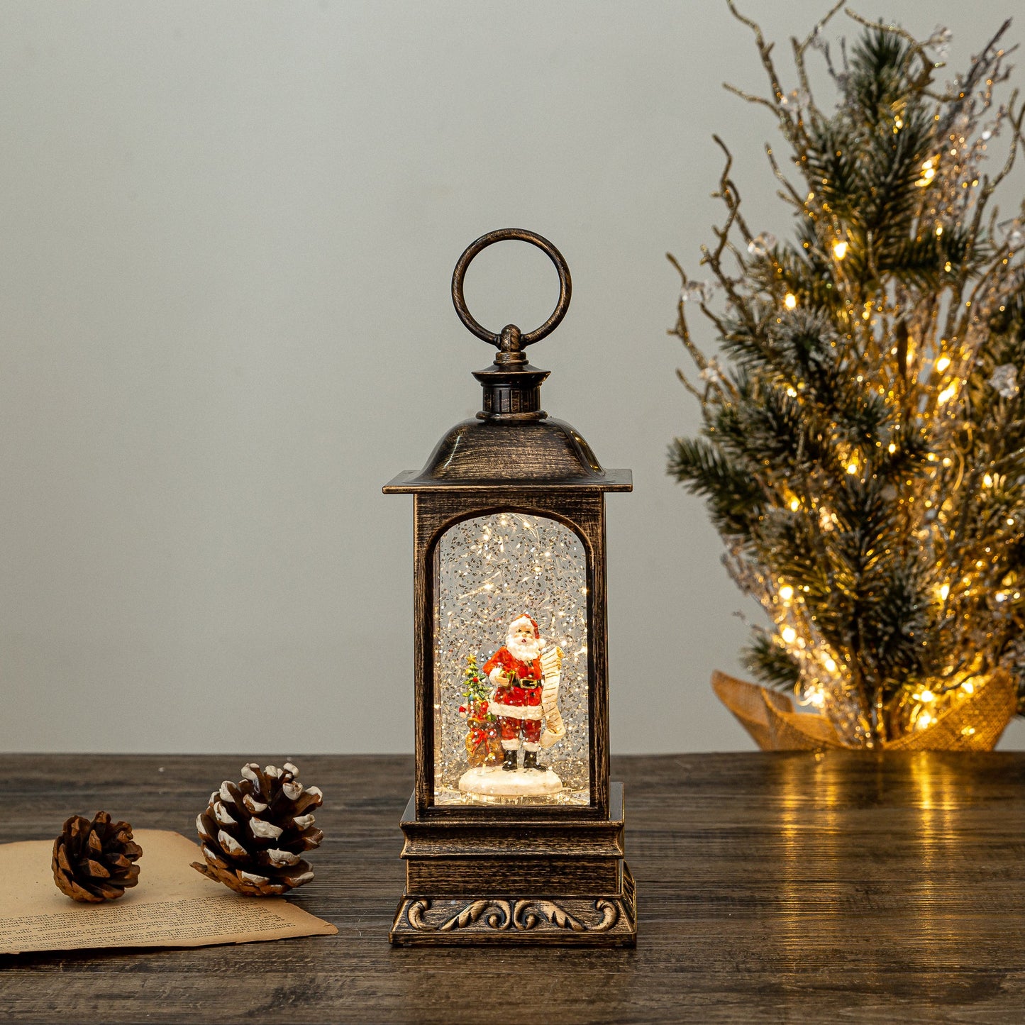Rectangular Lantern - Santa
