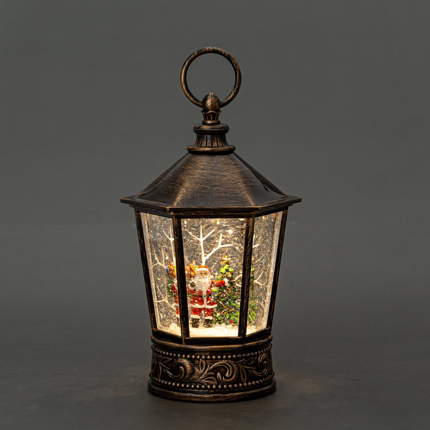 Hexagonal Lantern - Santa