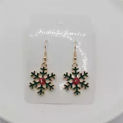 Snowflake Dangling Earring Christmas Snow Globes by House worX