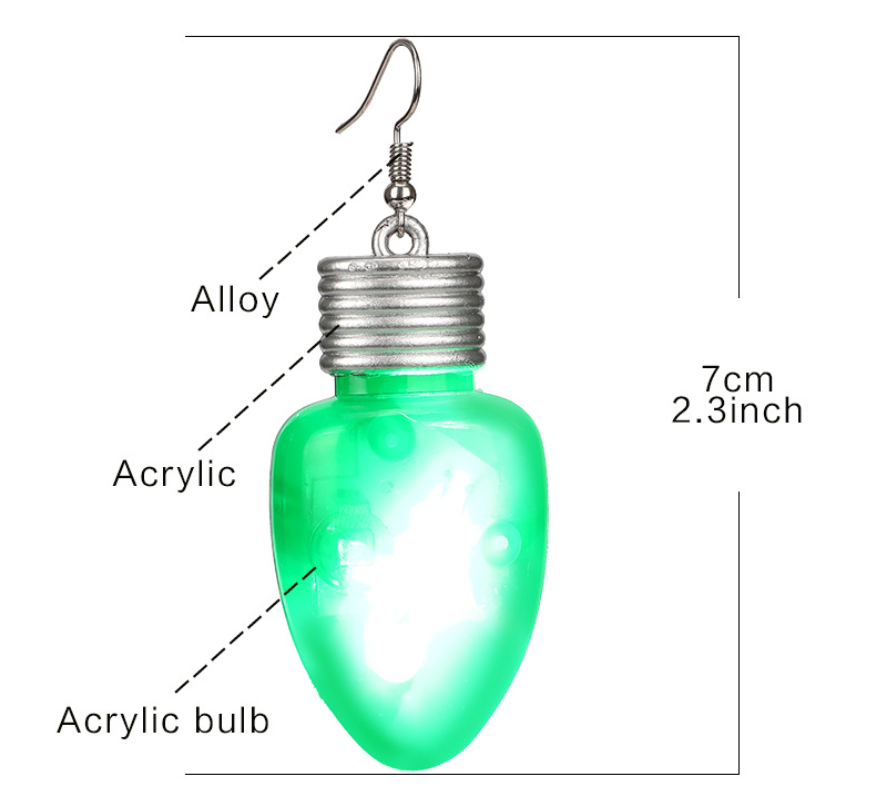 Light Bulb LED Light up Earrings