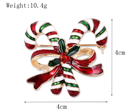 Candy Cane Brooch