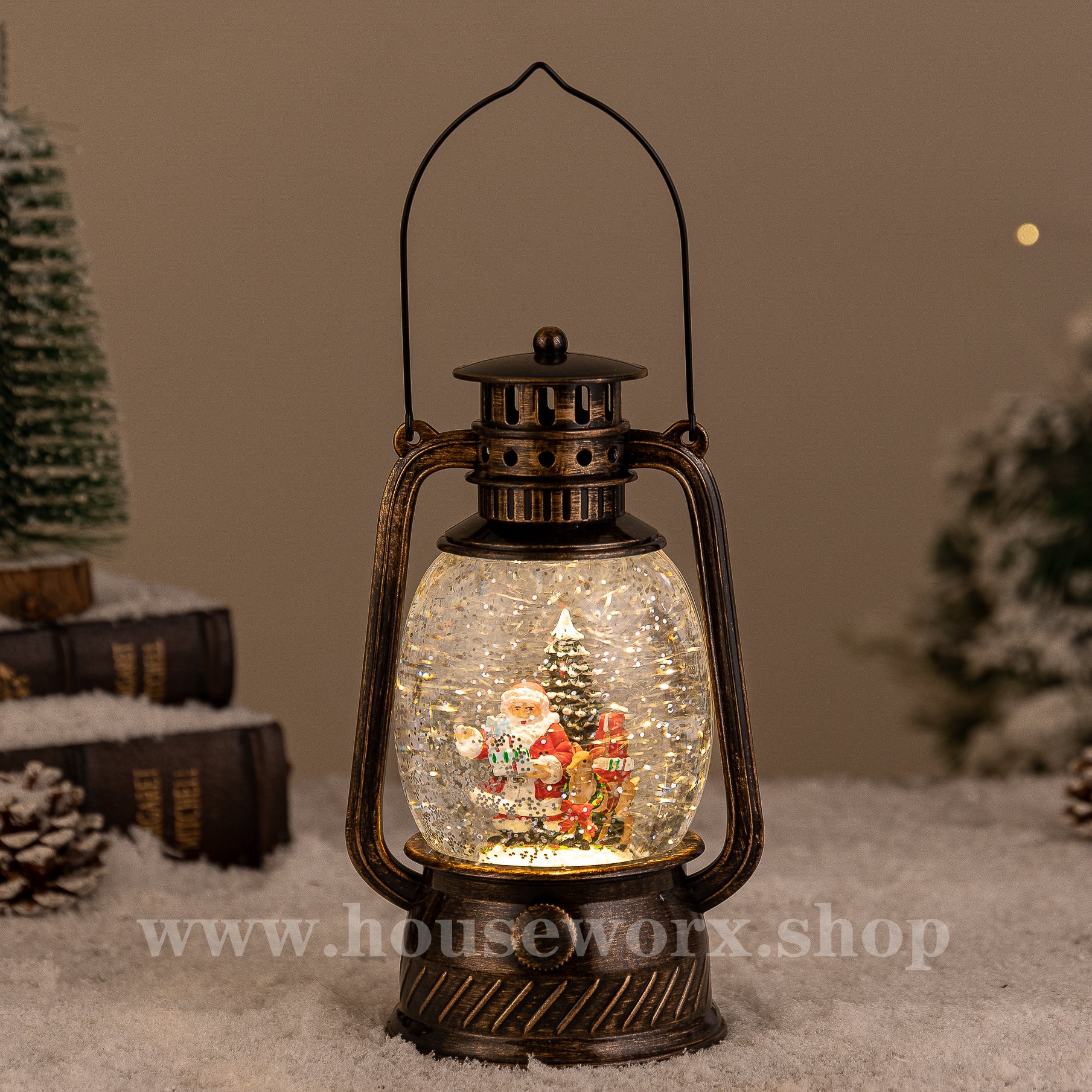 Vintage Christmas store Hurricane Lamp Noma Christmas Illuminated Hurricane Lantern