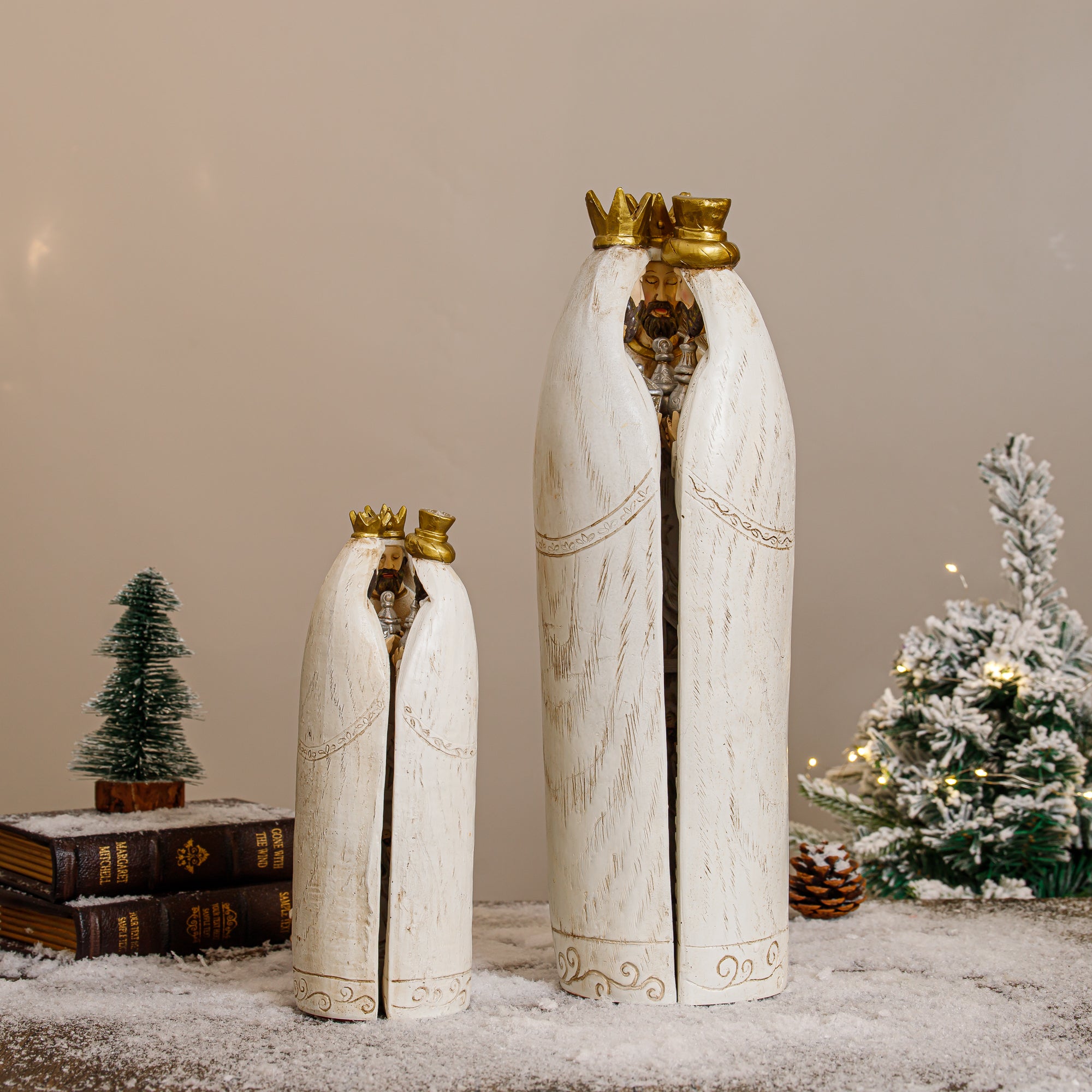 Three Kings Folding Scene Christmas Snow Globes by House worX