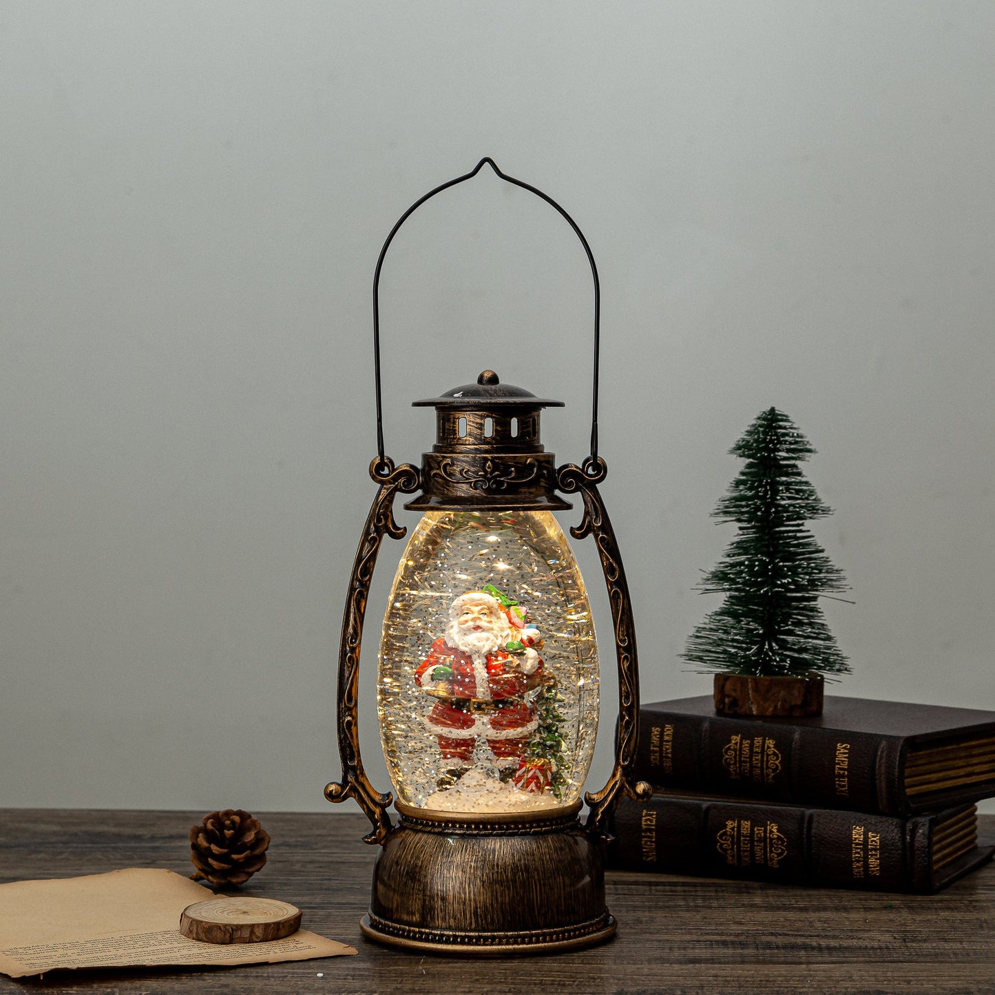Oval Lantern - Santa