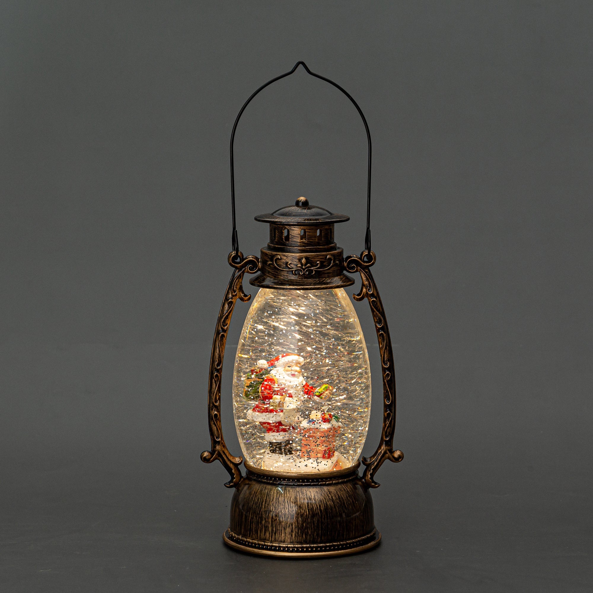 Oval Lantern Christmas Snow Globes by House worX Christmas