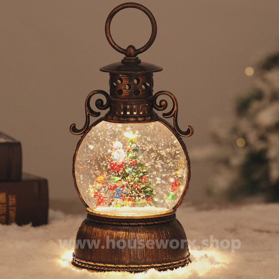 Jester santa christmas snow globe video