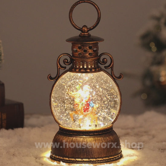 Palace christmas snow globe santa video