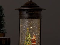 Post Lamp Large Christmas snow globe santa video
