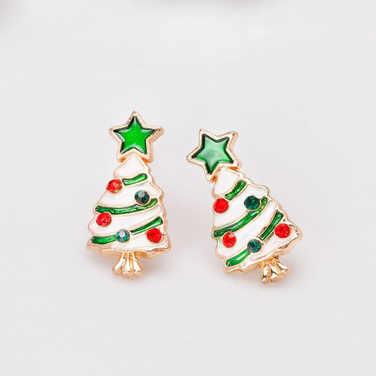Small Christmas Tree Earrings