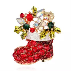 Santa Boot Brooch