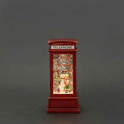Red Telephone Booth Snow Globe