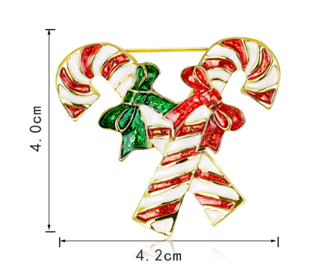 Candy Cane Brooch